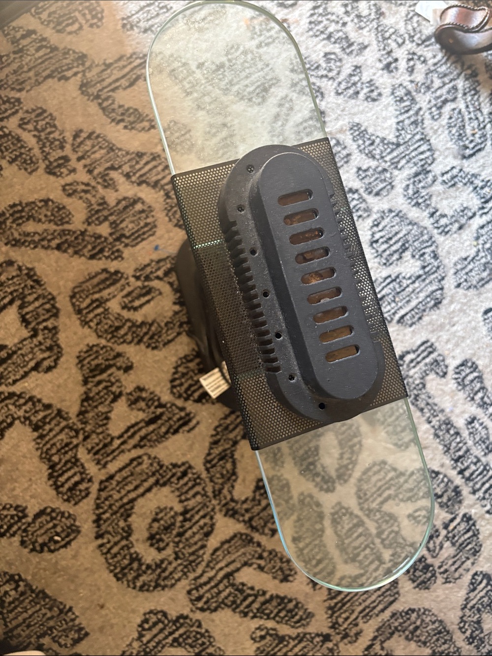 Black Laptop Cooling Stand with Glass Base